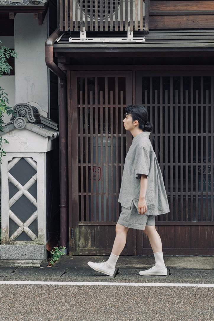 High-density Japanese paper linen shorts