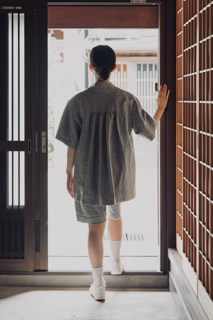 High-density Japanese paper linen shorts