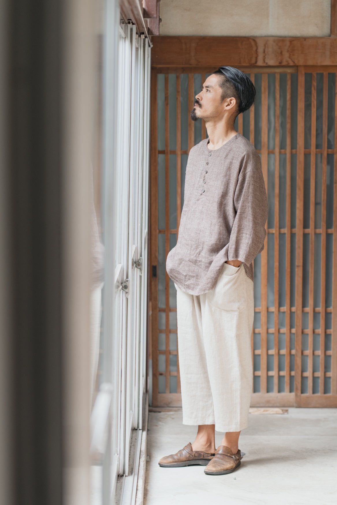 Linen Silk Chambray Pullover