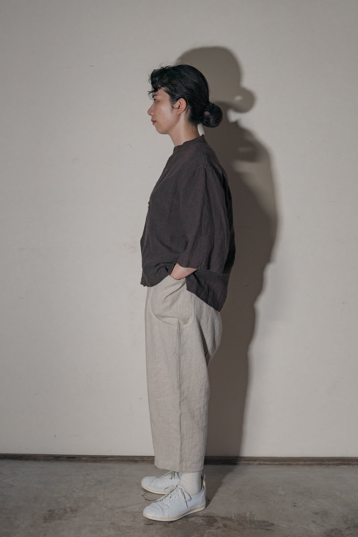 Ramie linen SOFT crop pants