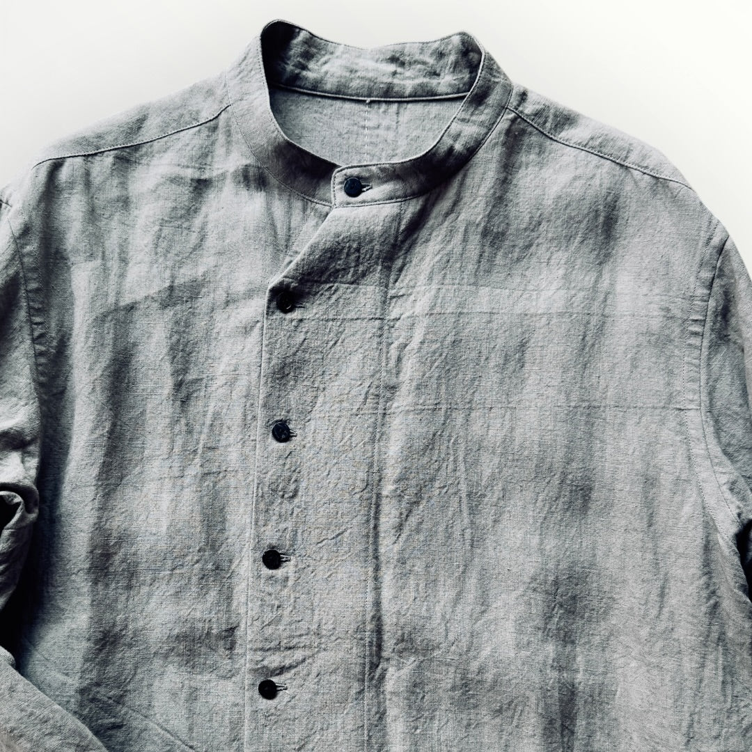 Sun-dried linen long shirt