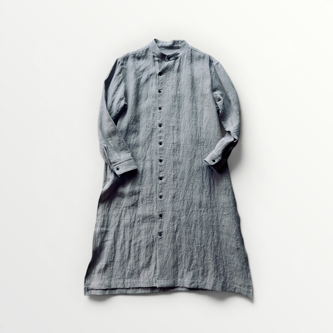 Sun-dried linen long shirt