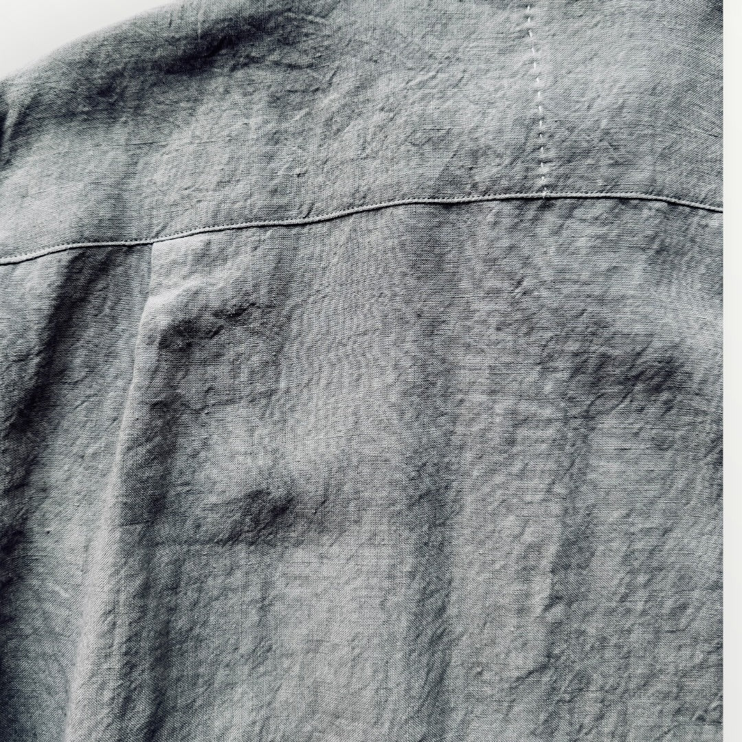 Sun-dried linen long shirt