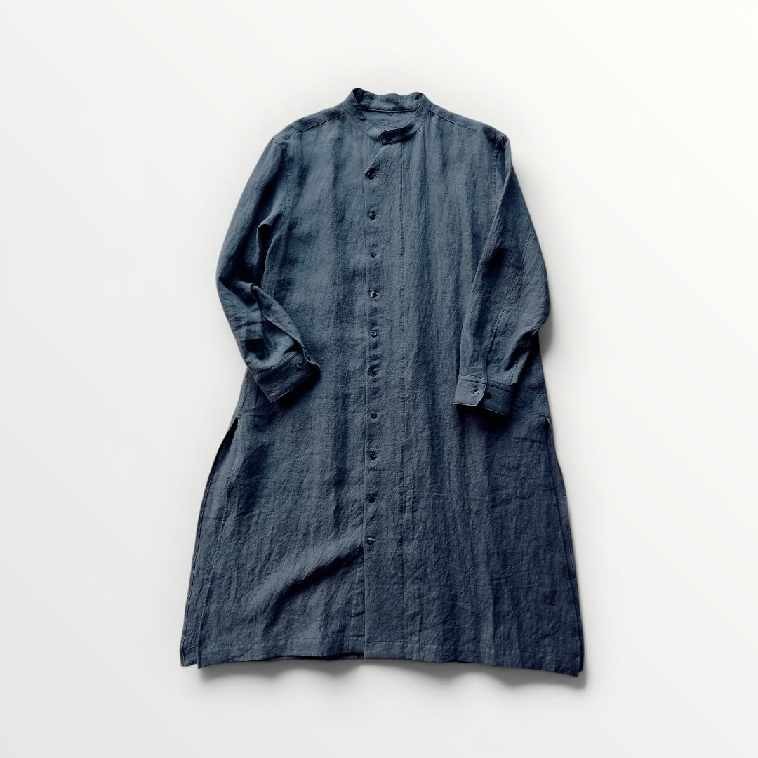 Sun-dried linen long shirt