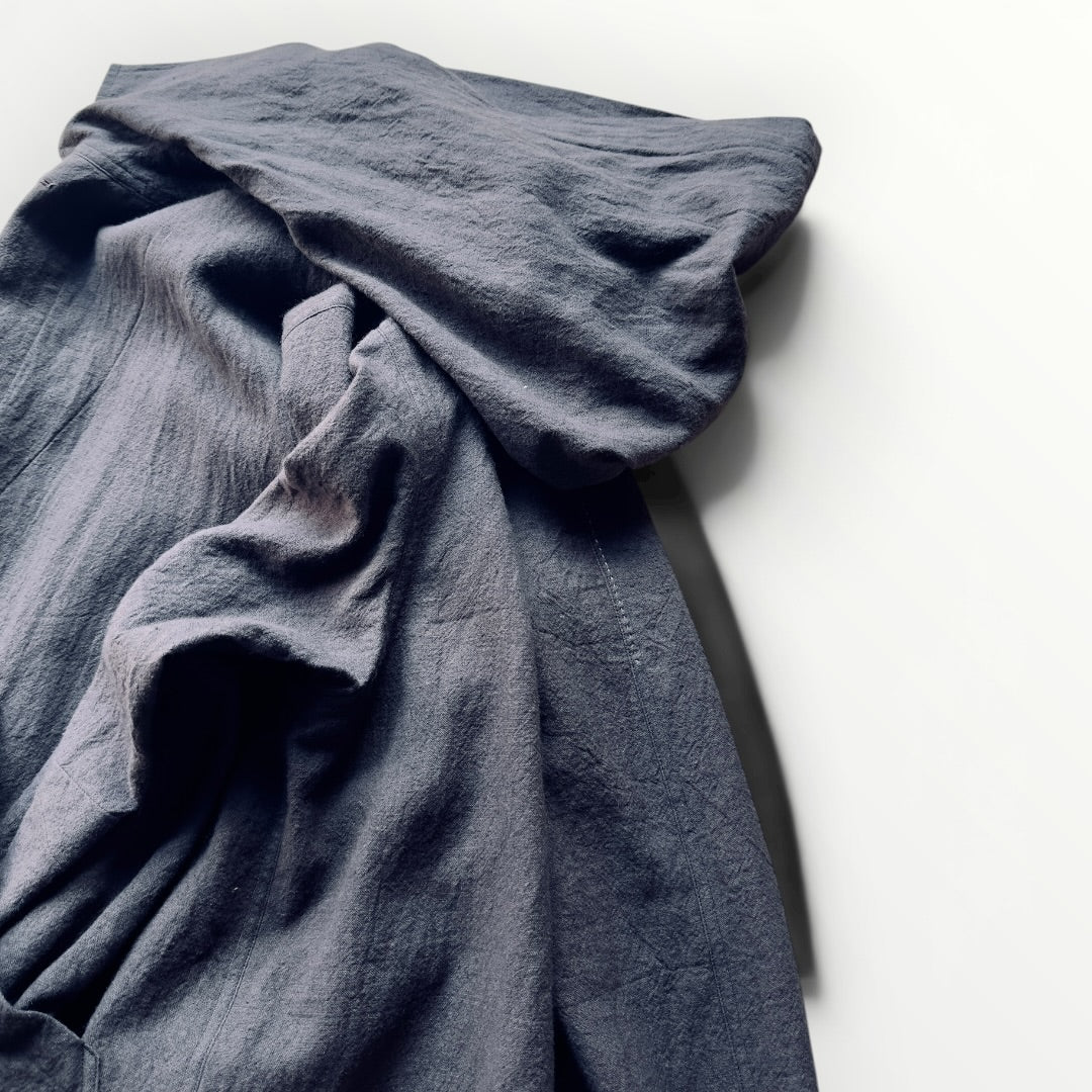Ramie linen parka coat