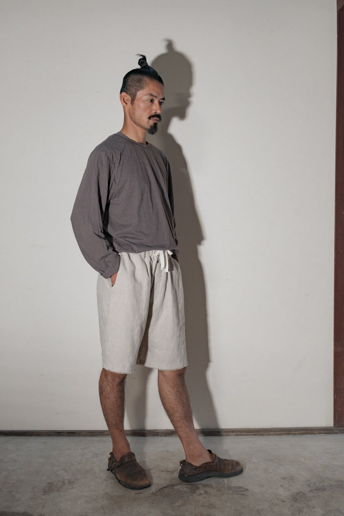 Cotton Linen Long T-Shirt