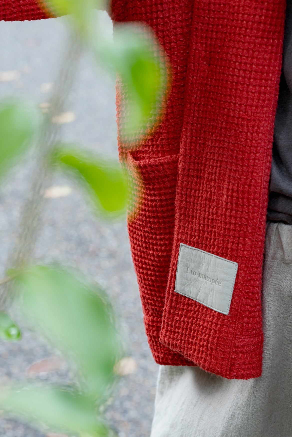 Beehive Weave Linen Stand Jacket