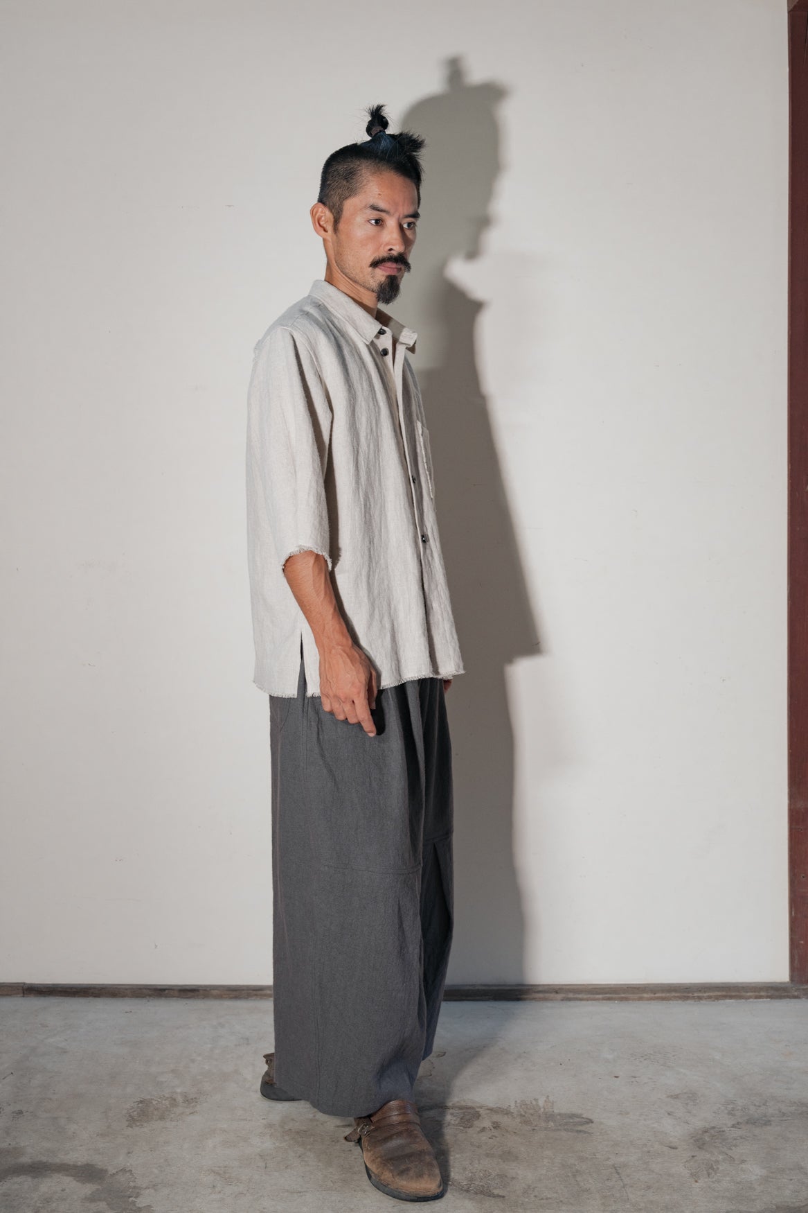 Ramie linen hakama pants