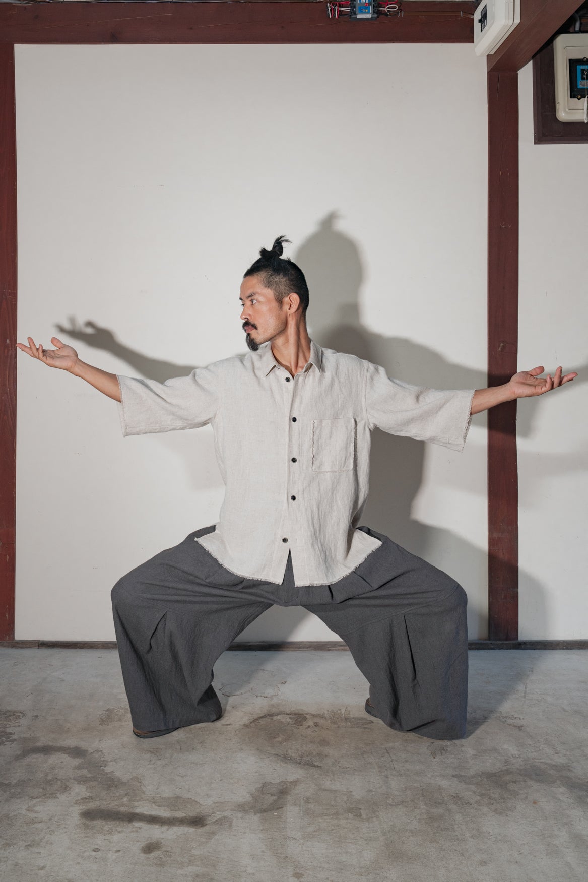 Ramie linen hakama pants