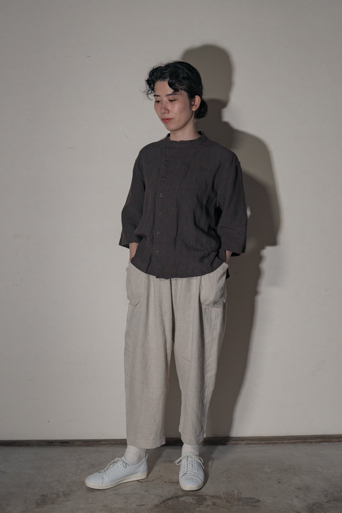 Ramie linen SOFT crop pants