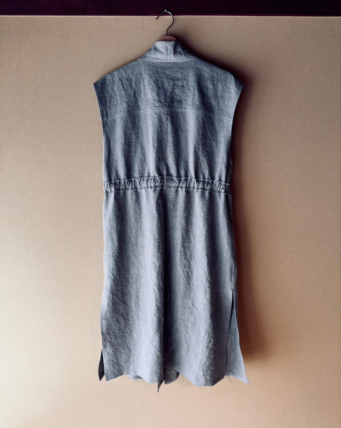 High-density Japanese paper linen long vest