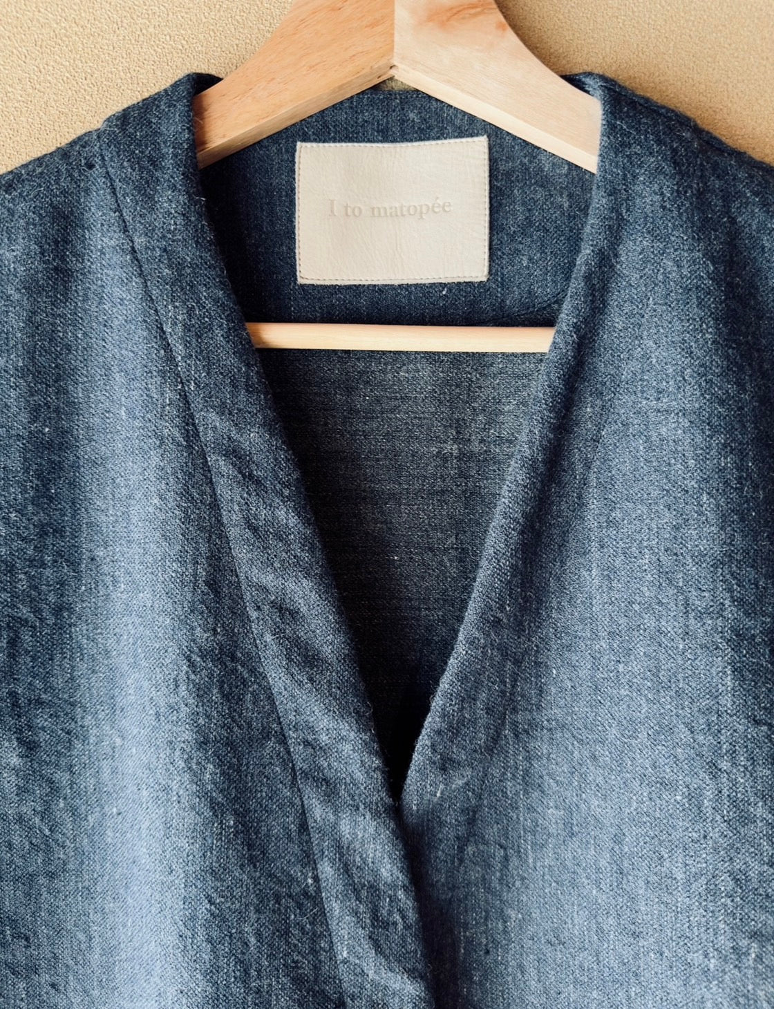 linen wool vest