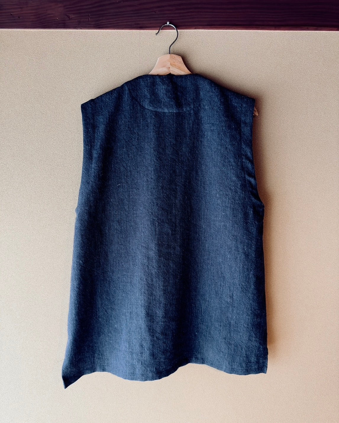 linen wool vest