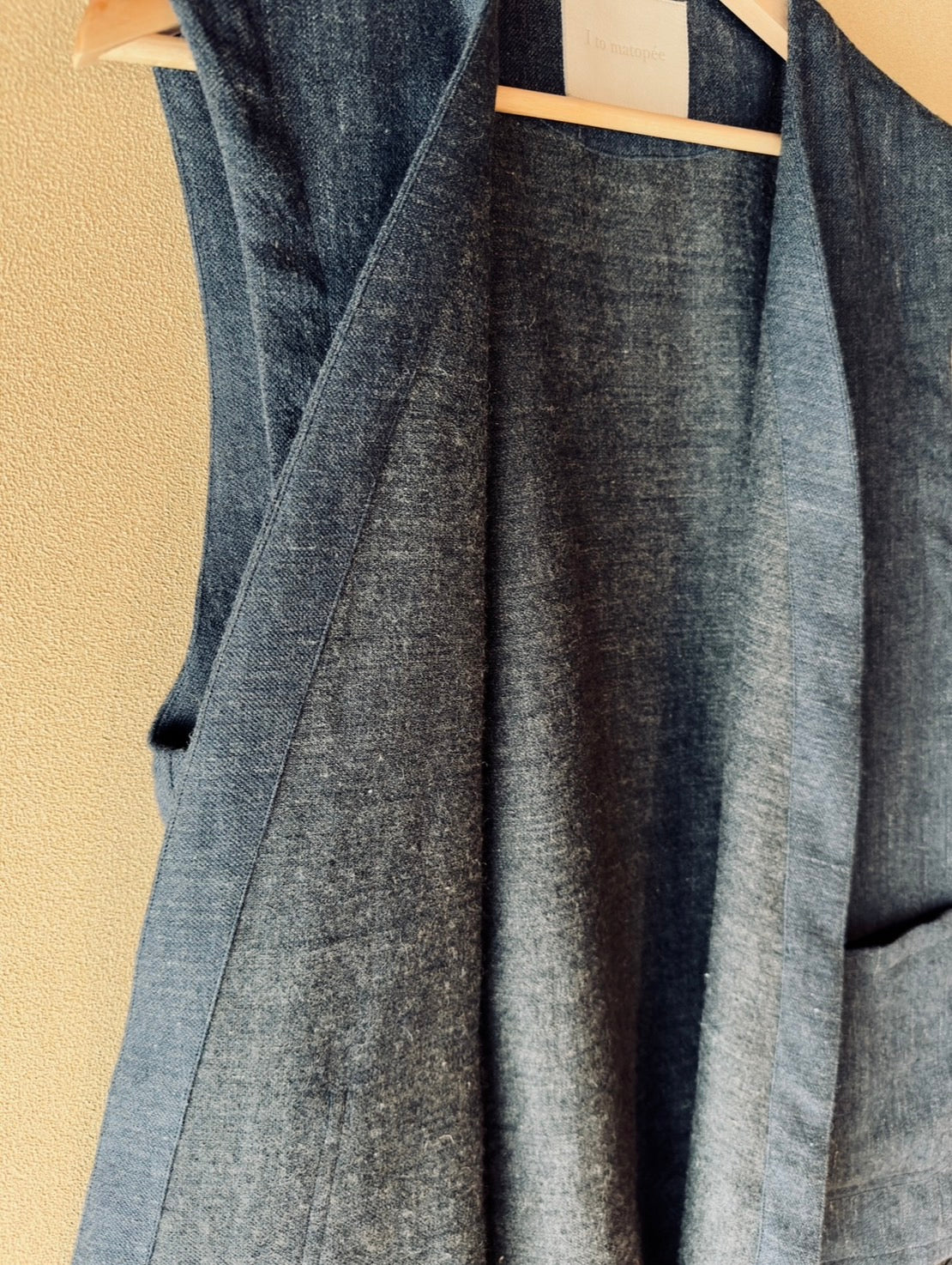 linen wool vest