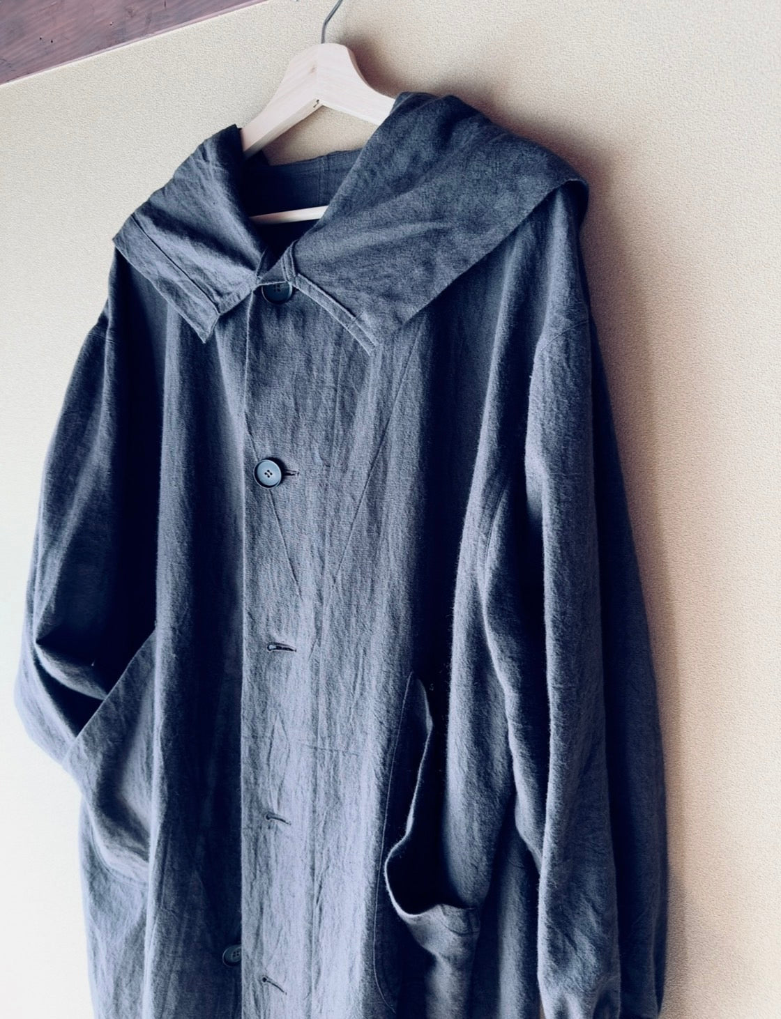 Ramie linen parka coat