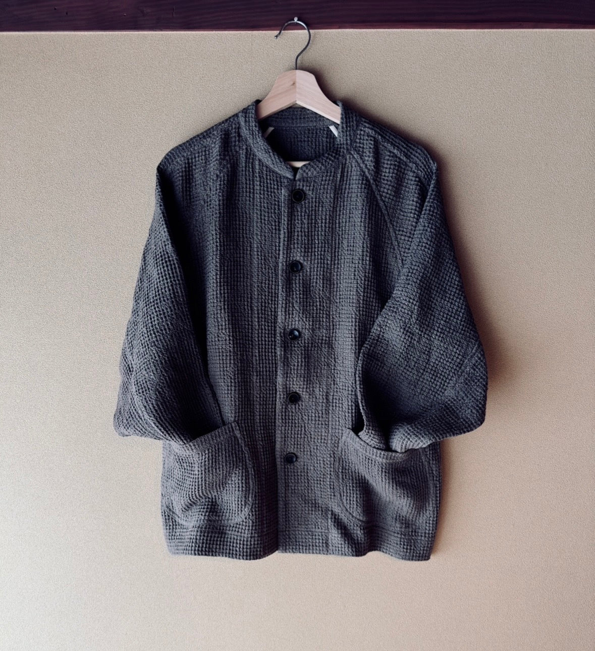 Beehive Weave Linen Stand Jacket