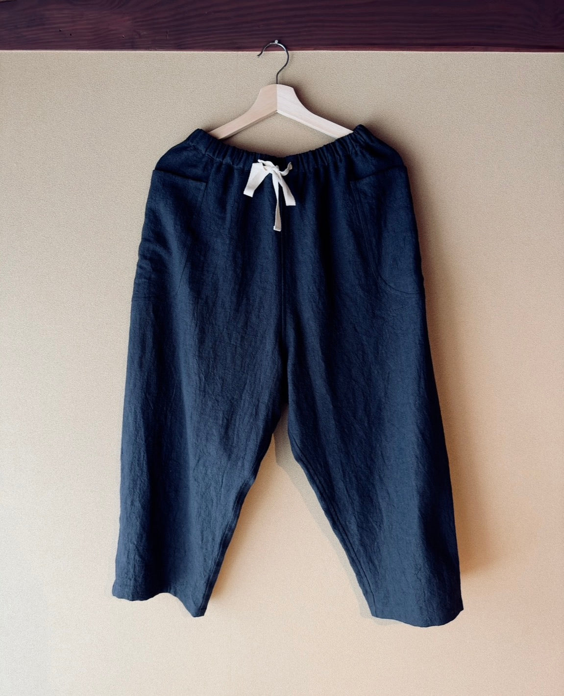 ramie linen crop pants