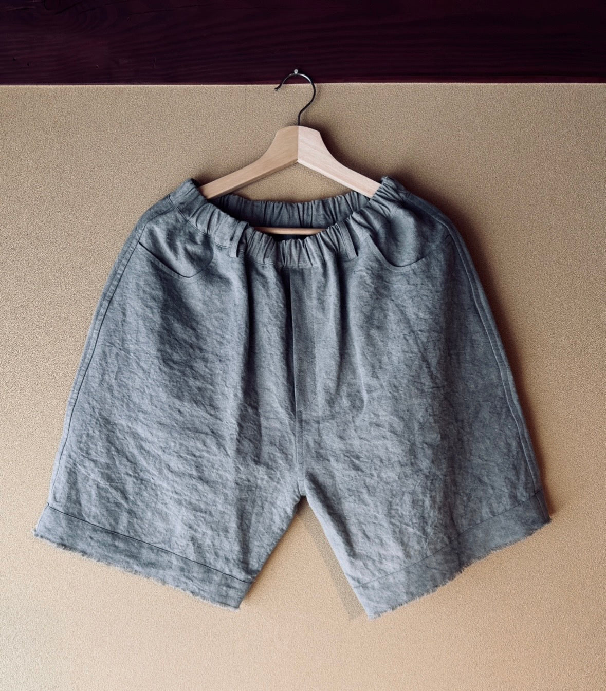 High-density Japanese paper linen shorts