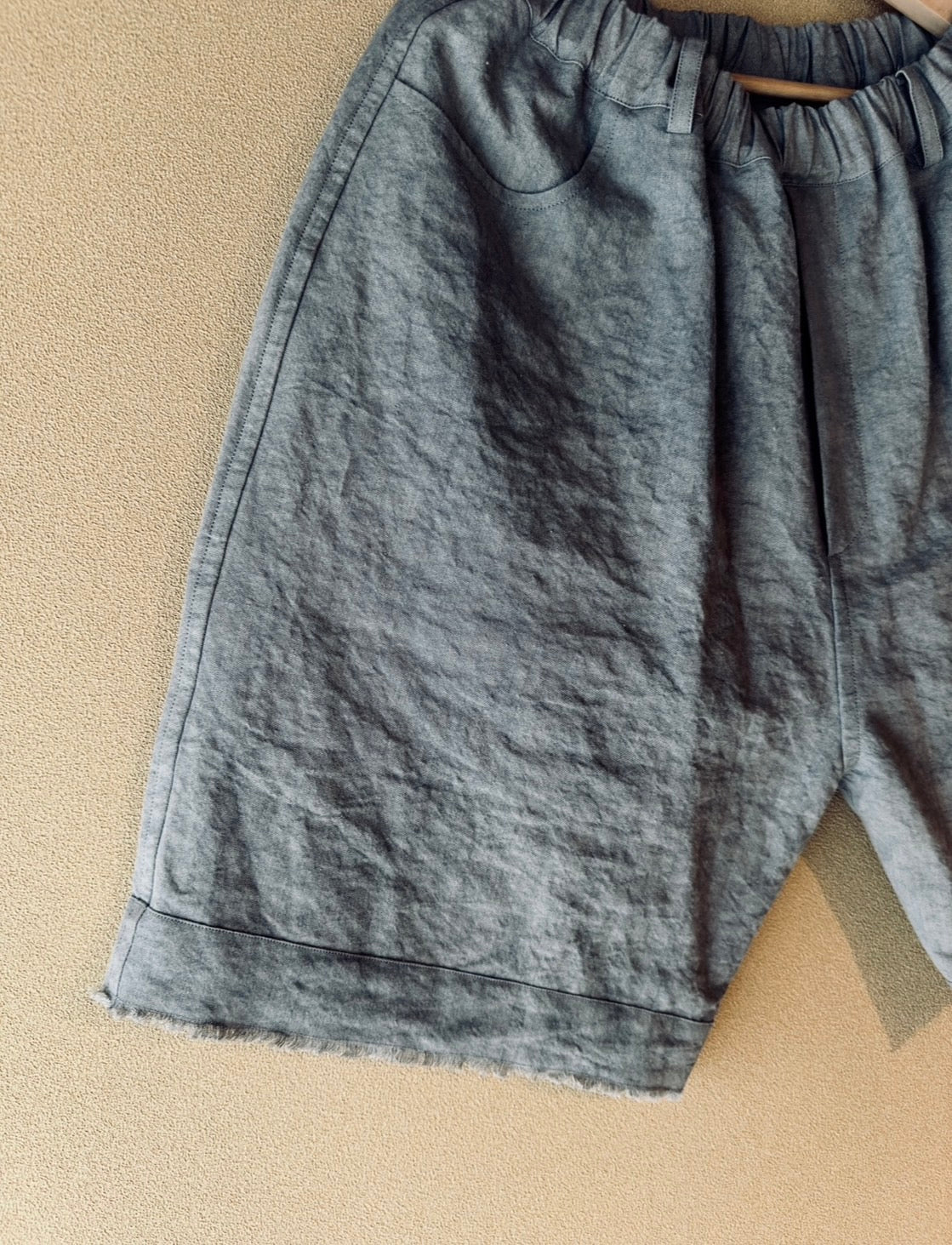 High-density Japanese paper linen shorts