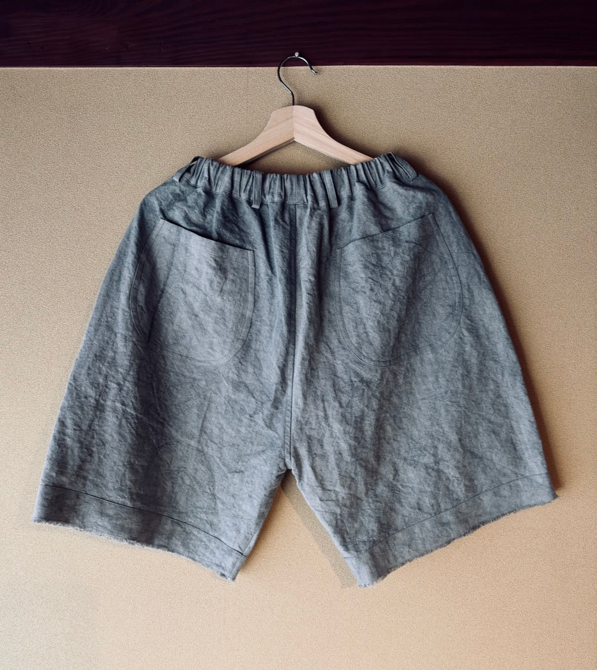 High-density Japanese paper linen shorts