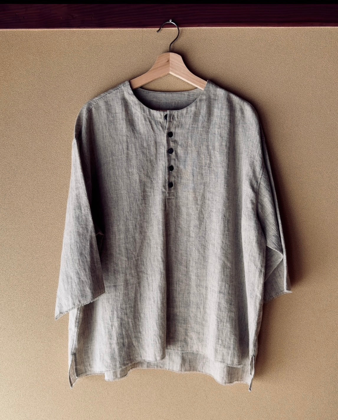 Ramie Linen TOP Chambray Pullover