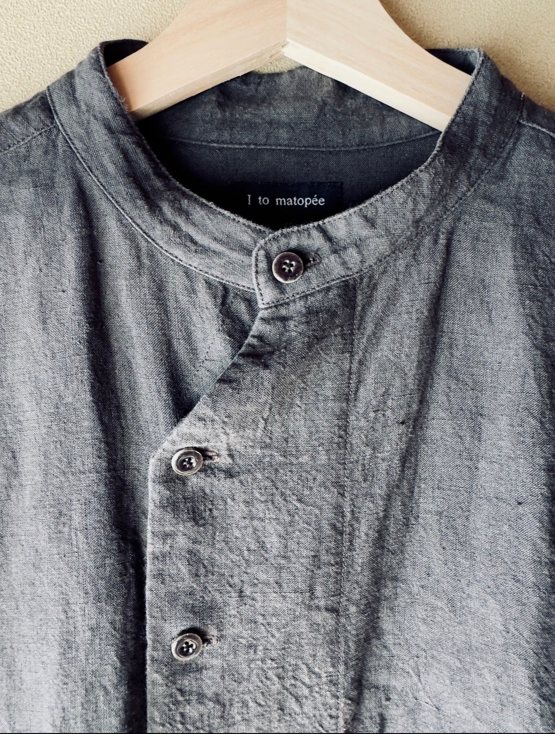 Sun-dried linen short shirt