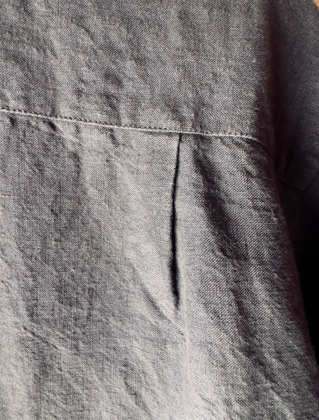 Sun-dried linen short shirt