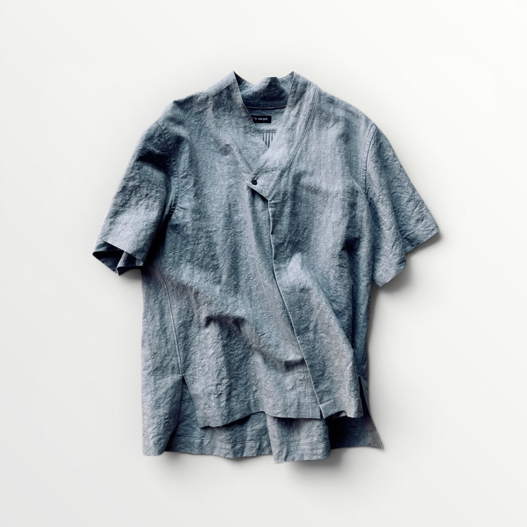 High-density Japanese paper linen back pintuck shirt