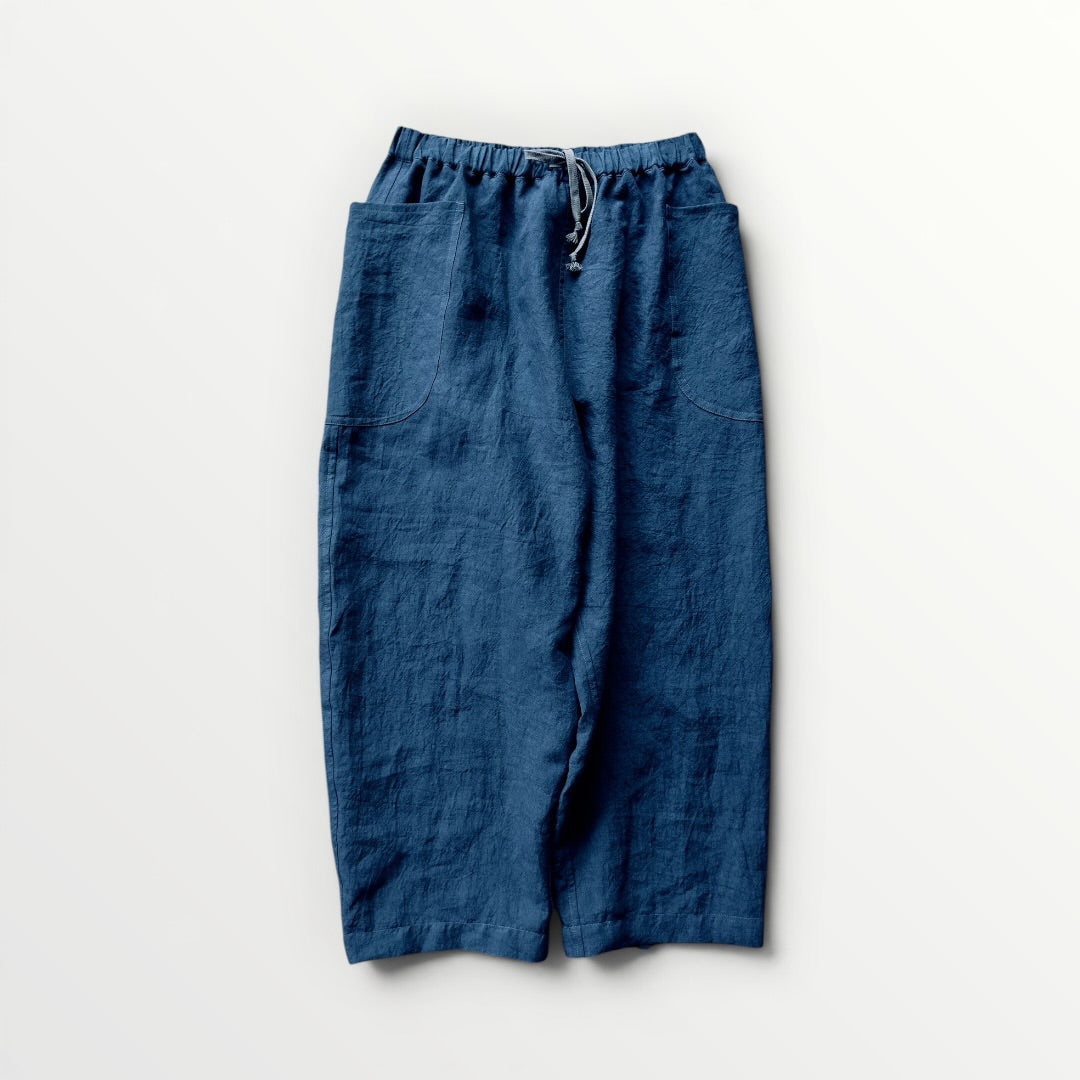 ramie linen crop pants