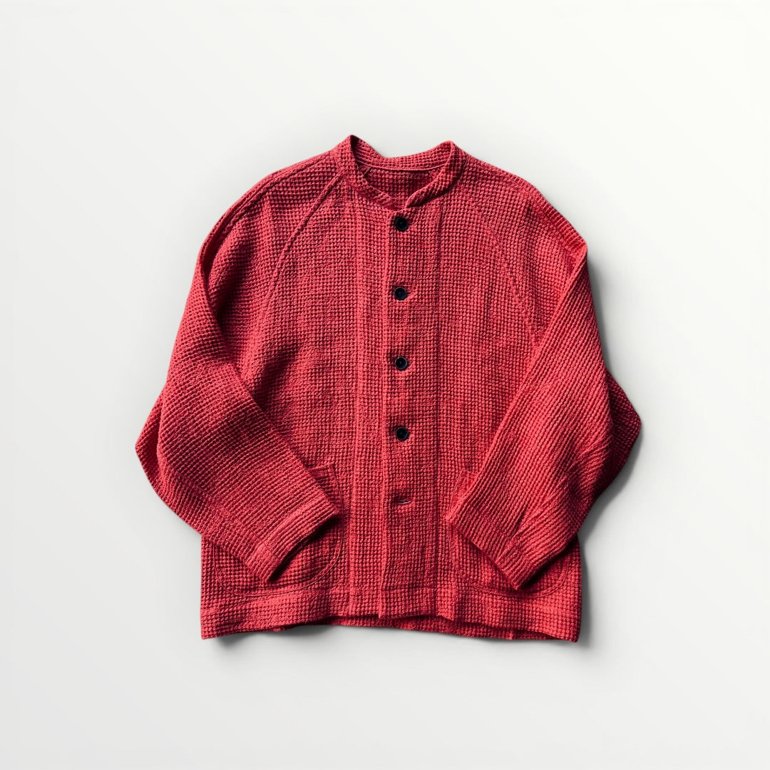 Beehive Weave Linen Stand Jacket