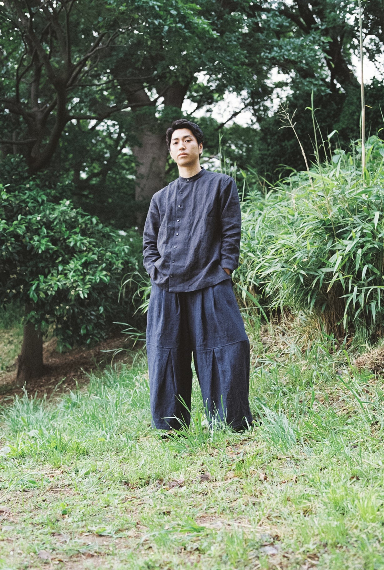 Ramie linen hakama pants